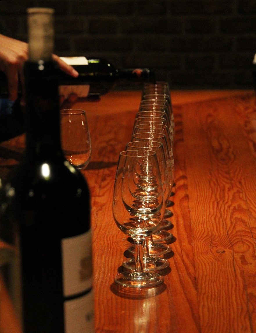 Dégustation, vin de syrah